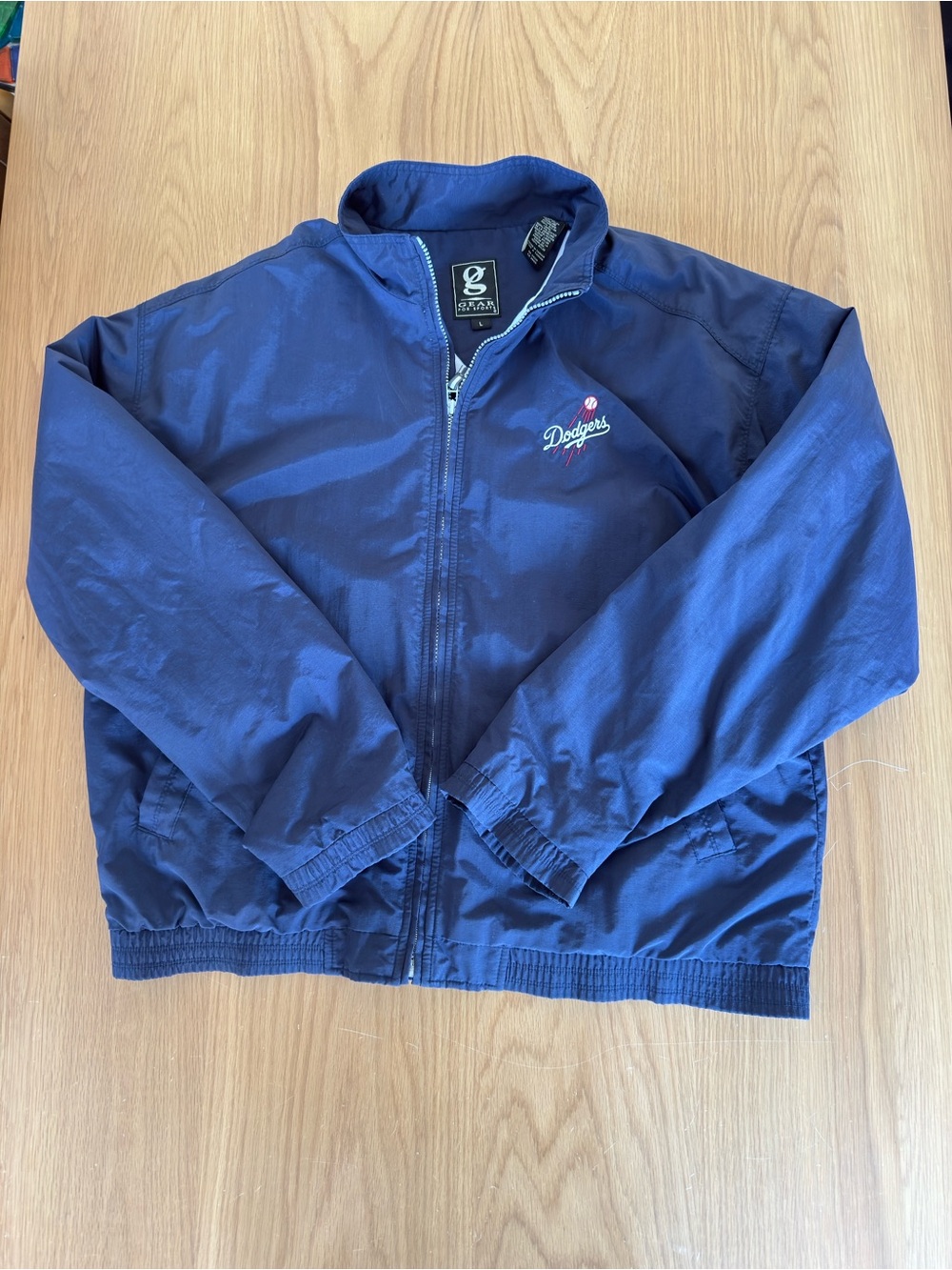 “Gear For Sports” Dodgers Windbreaker Jacket - Size L Blue MLB